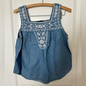 romeo & juliet couture square neck embroidered top